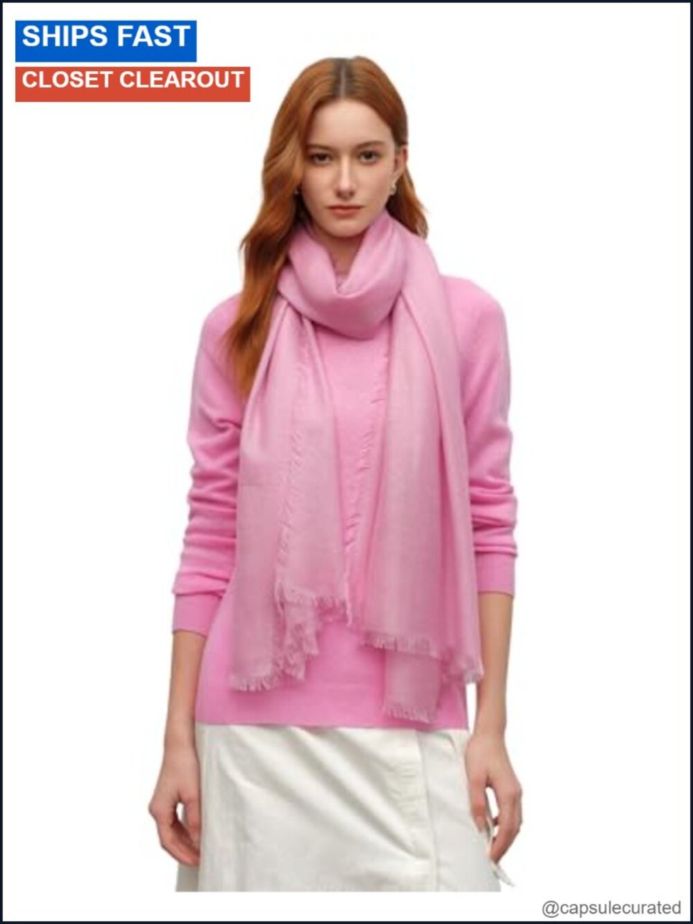 Luxury Cashmere Silk Blend Knit Shawl Wrap Lightweight Fine Knit Scarf